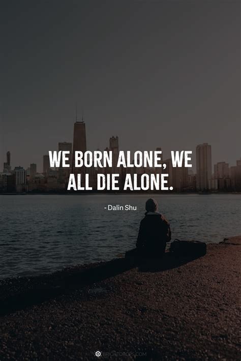 What does it mean when you die alone