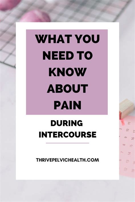 What does it mean when you have pain during intercourse