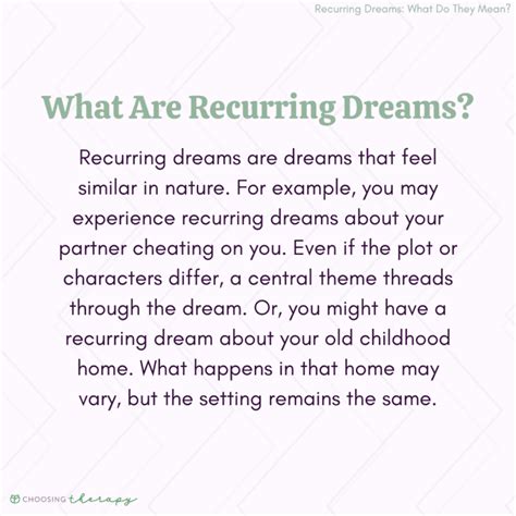 What does it mean when you have recurring thoughts