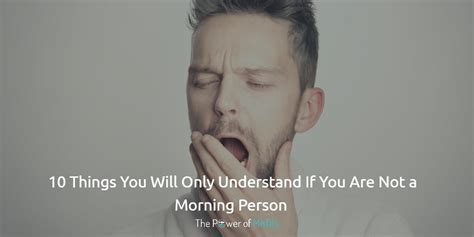 What does it mean when your not a morning person