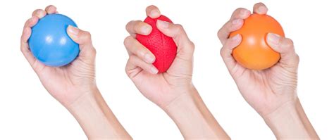 What does squeezing a stress ball do