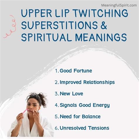 What does upper lip twitching indicate