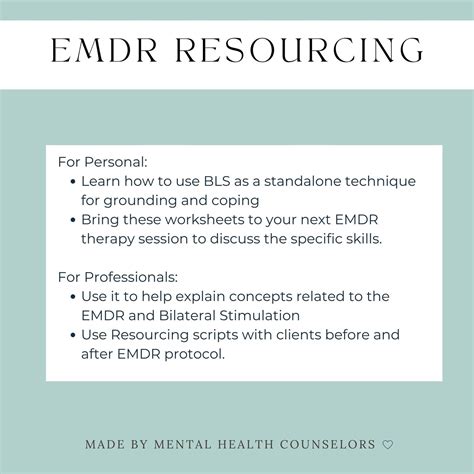 What is EMDR resourcing