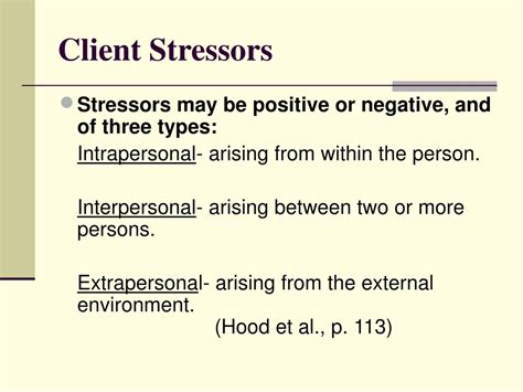 What is Extrapersonal stressor