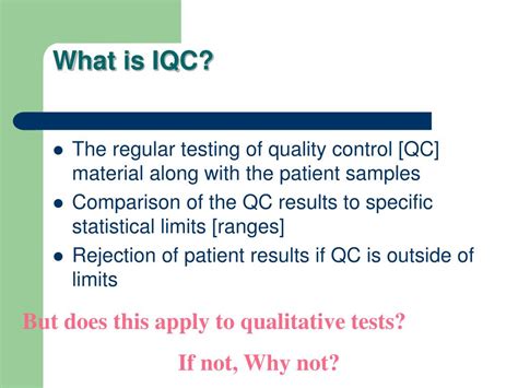 What is IQC lab