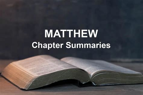 What is Matthew chapter about