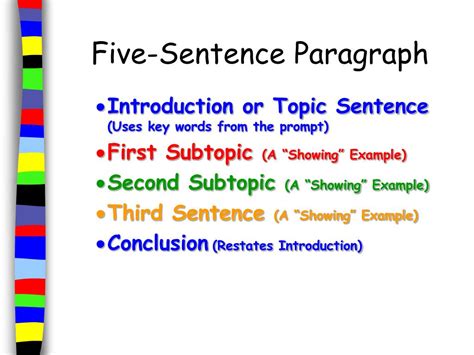 What is a 5 sentence paragraph