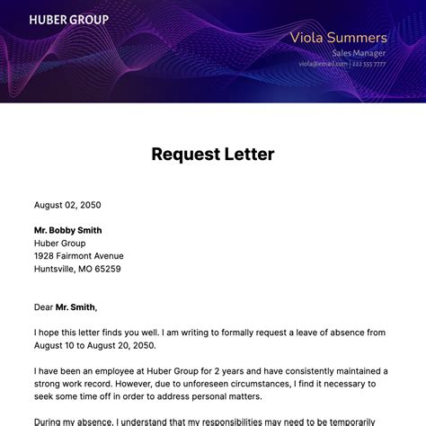 What is a Request Letter