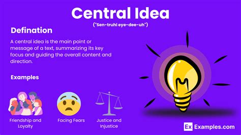 What is a central idea example