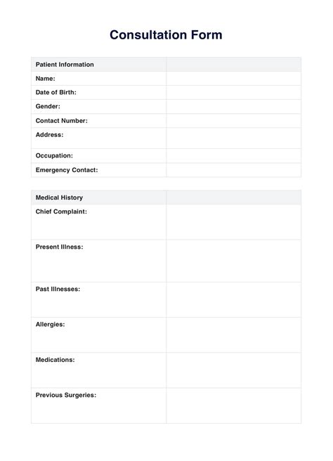 What is a consultation form