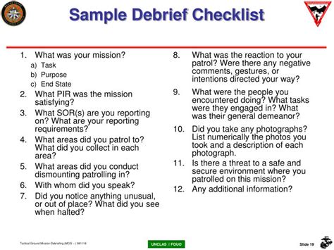 What is a debrief procedure
