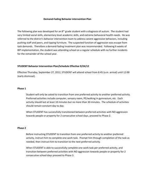 What is a fading plan