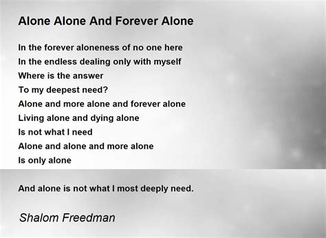 What is a forever alone