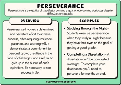 What is a good sentence for perseverance