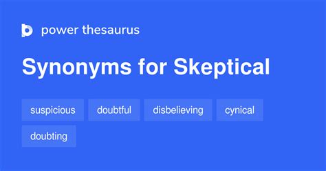 What is a good synonym for Skeptical