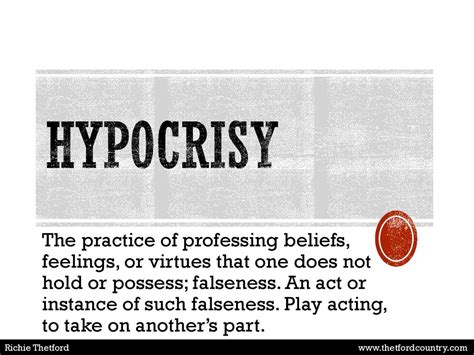 What is a hypocritical statement