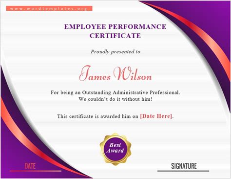What is a performance certificate