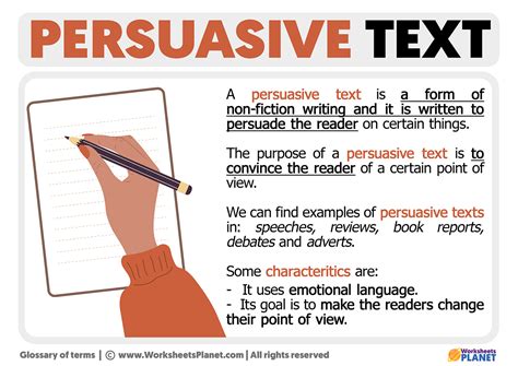 What is a persuasive text example