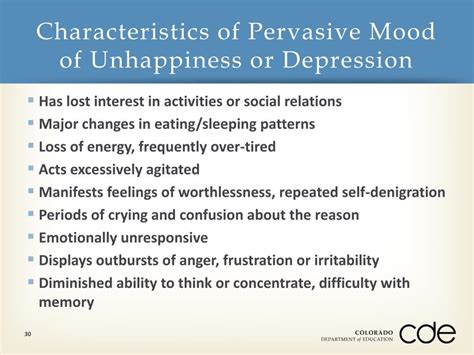 What is a pervasive mood