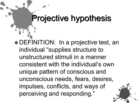 What is a projective test in psychology