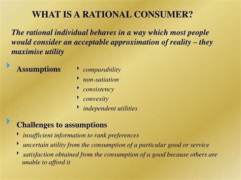 What is a rational consumer