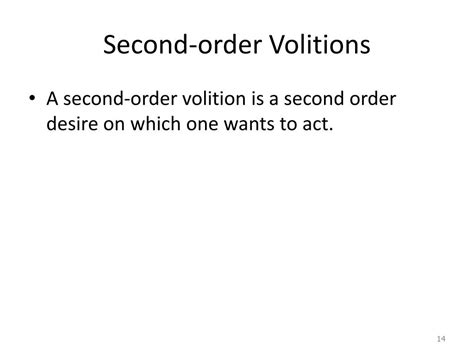 What is a second order volition