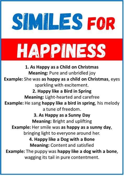 What is a simile for happiness