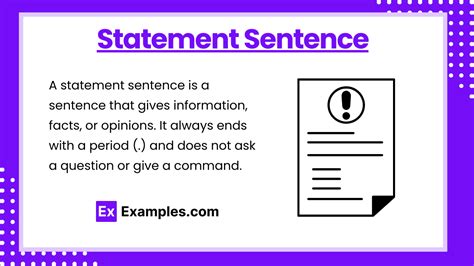 What is a statement sentence