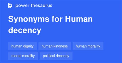 What is a synonym for decency