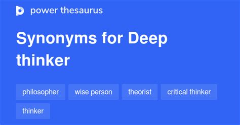 What is a synonym for deep thinker