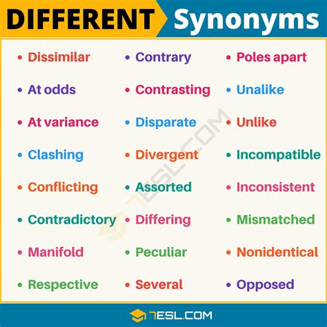 What is a synonym for different