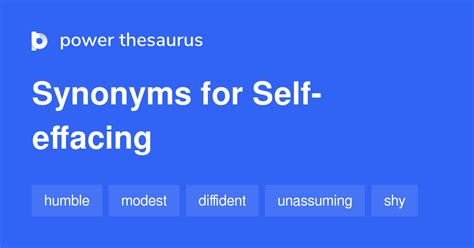 What is a synonym for self effacing