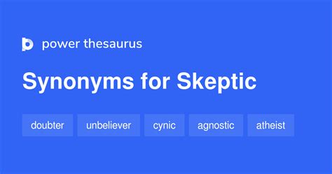 What is a synonym for skeptic