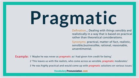 What is a synonym of pragmatic