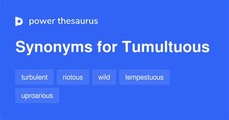 What is a synonym tumultuous