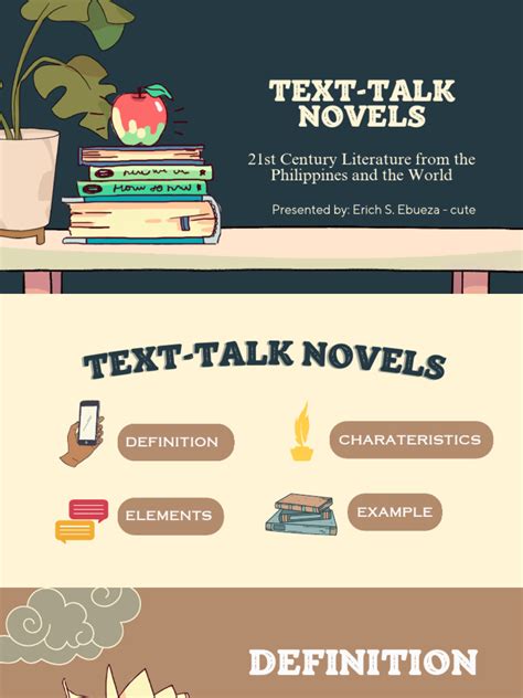 What is a text talk novel