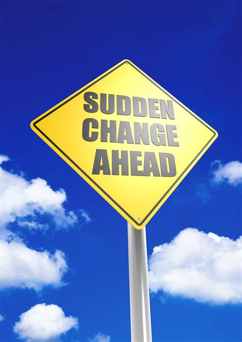 What is a word for sudden change