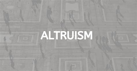 What is altruism in sociology