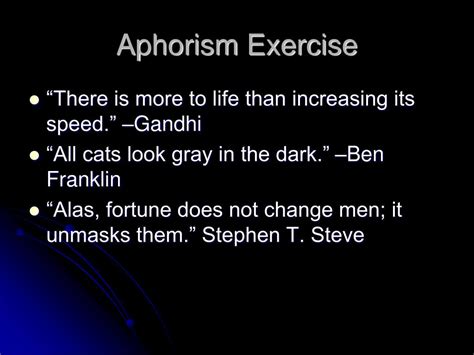 What is an aphorism and what purpose does it serve