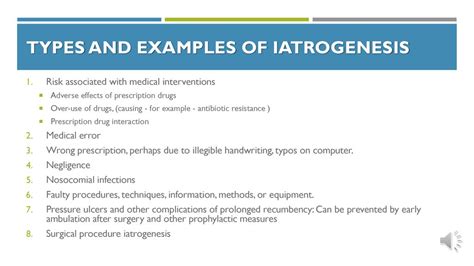 What is an example of Iatrogenesis