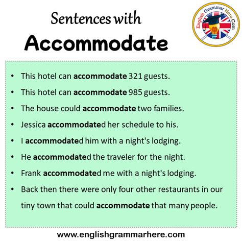 What is an example of accommodate