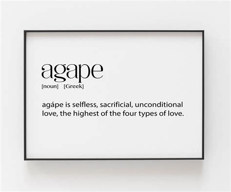 What is an example of agape