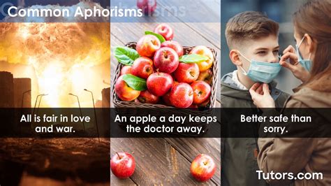 What is an example of aphorism