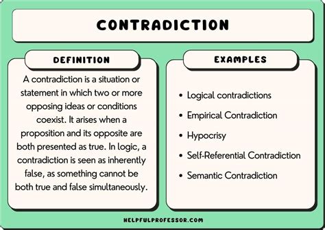 What is an example of contradiction