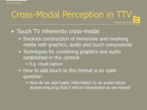 What is an example of cross modal perception
