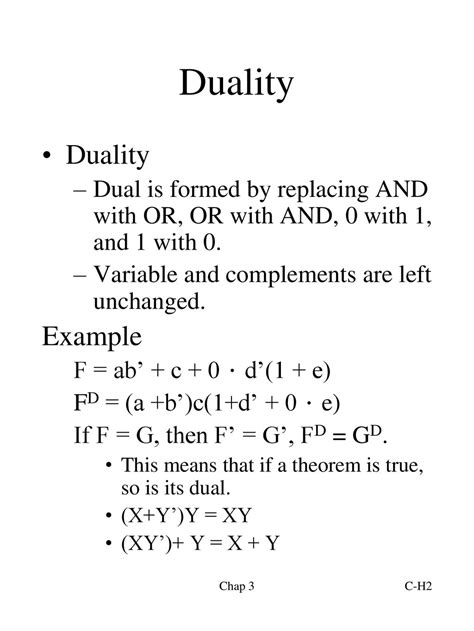 What is an example of duality