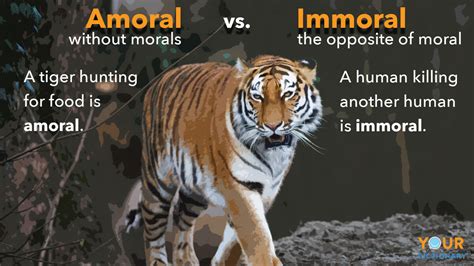 What is an example of immoral behavior