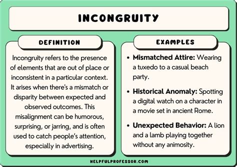 What is an example of incongruity