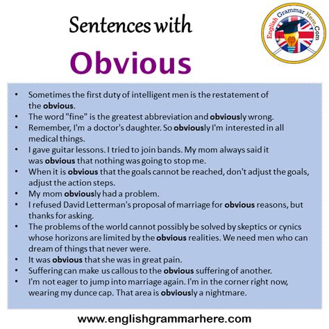 What is an example of obvious