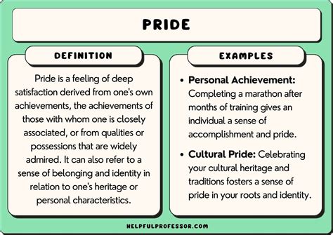 What is an example of pride sin